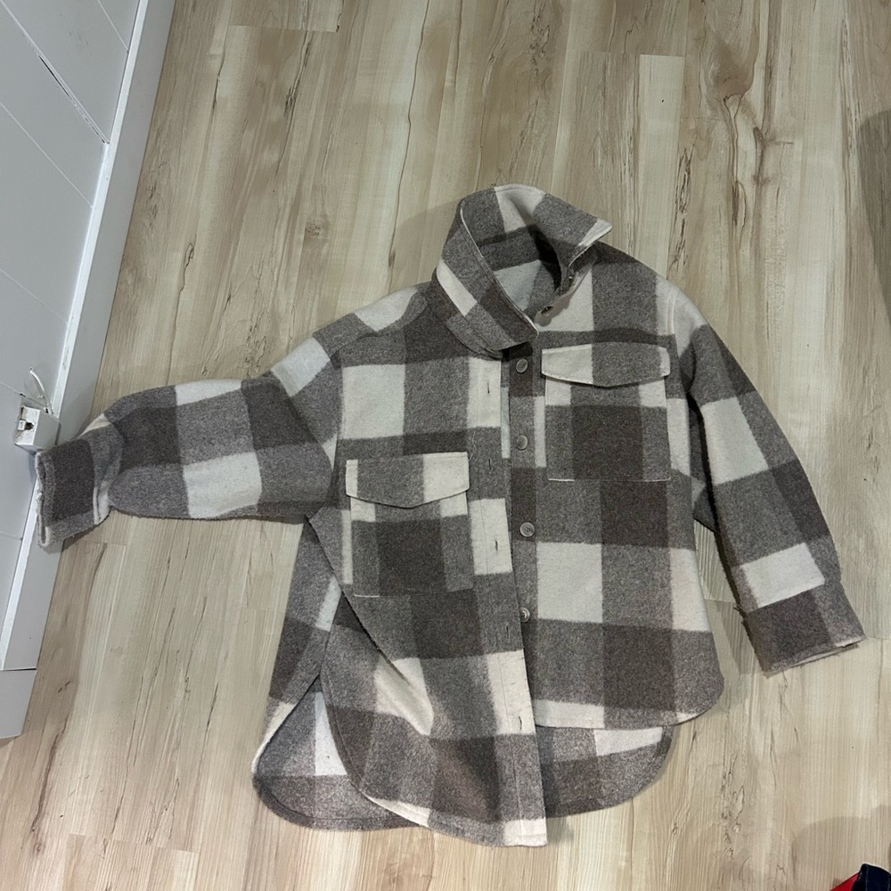 H&M Cozy Brown and Cream Jacket